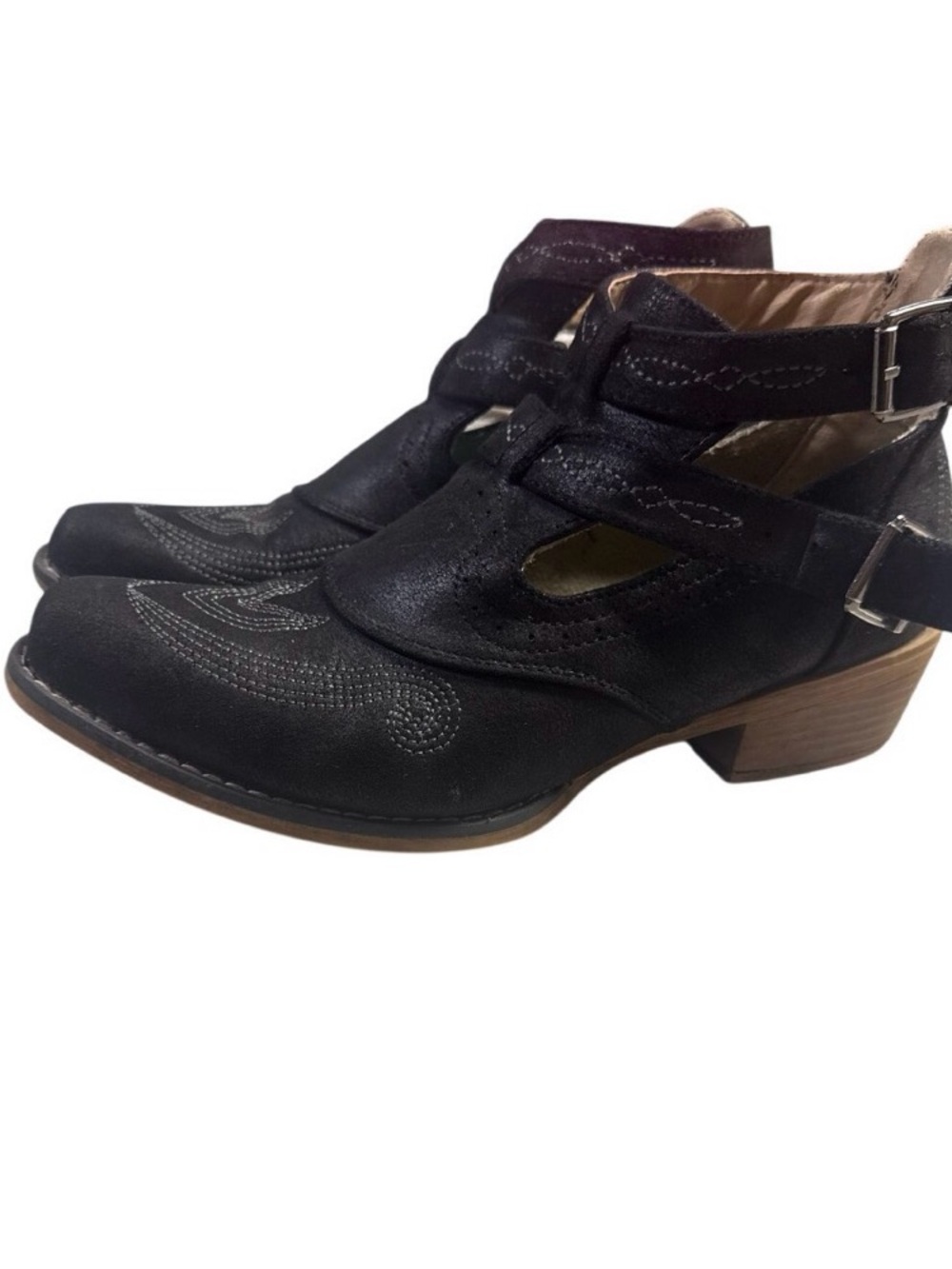 Roper Women's Willa Embroidered Western Fashion Booties - Black, Size 8
